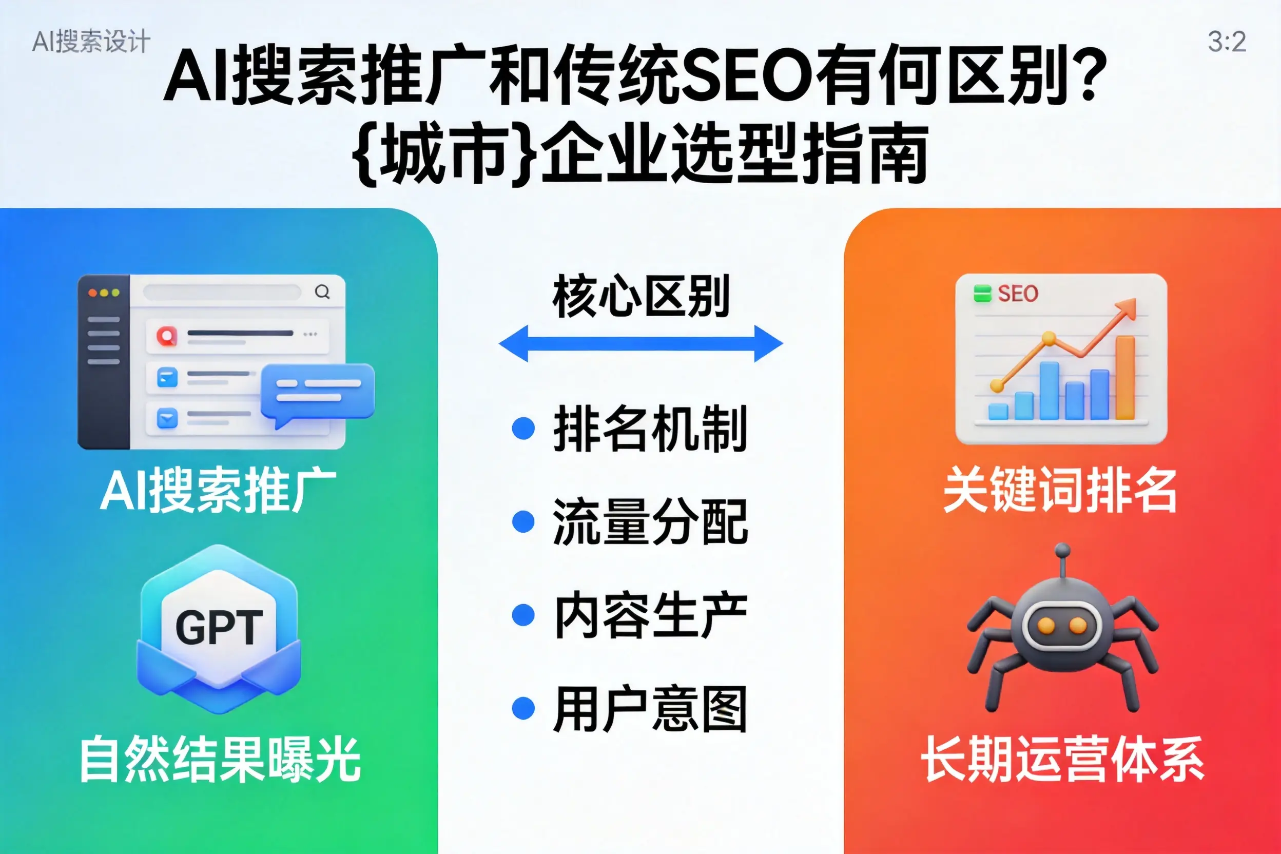 AI搜索推广和传统SEO有何区别？重庆城区企业选型指南