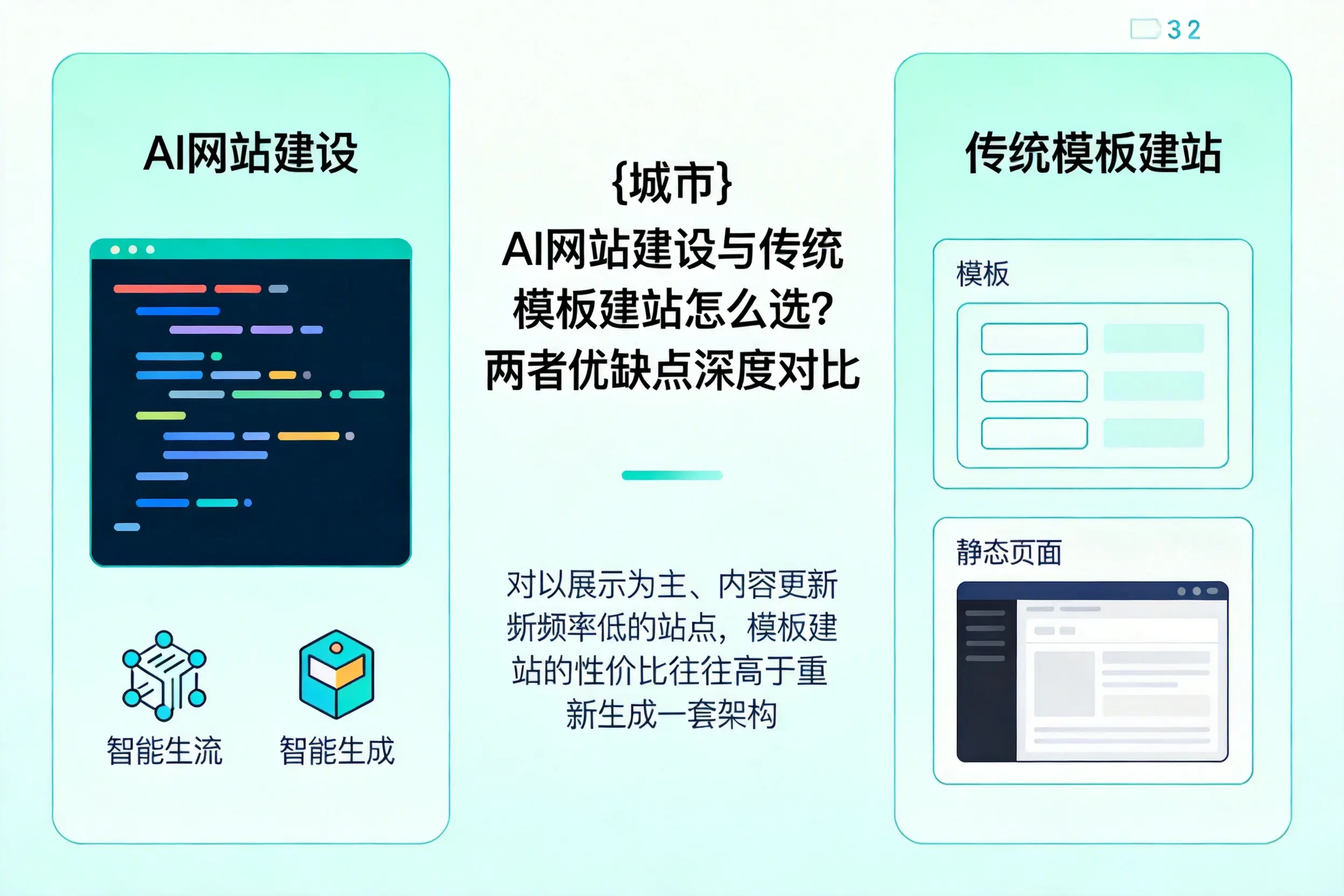 重庆城区AI网站建设与传统模板建站怎么选？两者优缺点深度对比