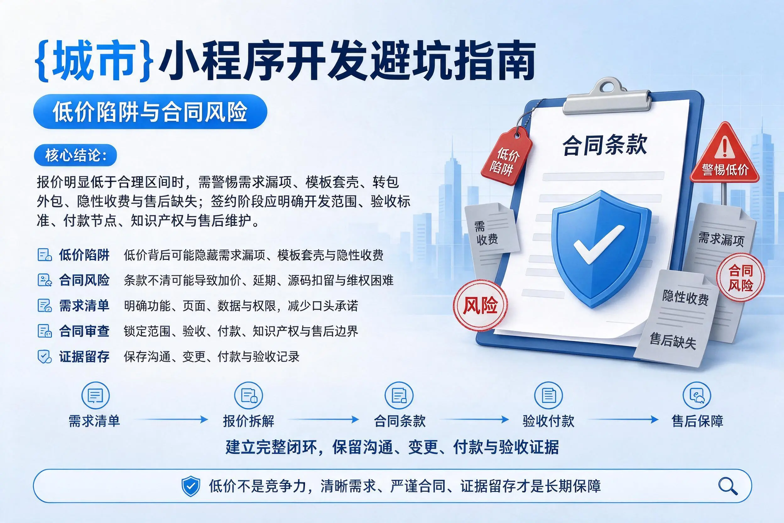 重庆城区小程序开发避坑指南：低价陷阱与合同风险