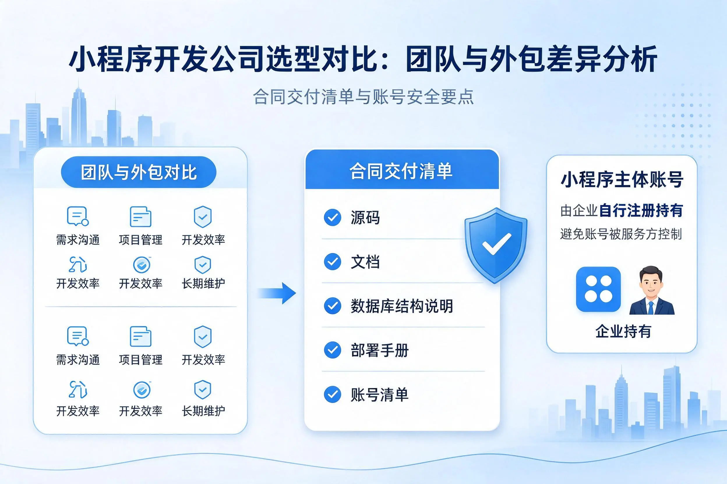 重庆城区小程序开发公司选型对比:团队与外包差异分析