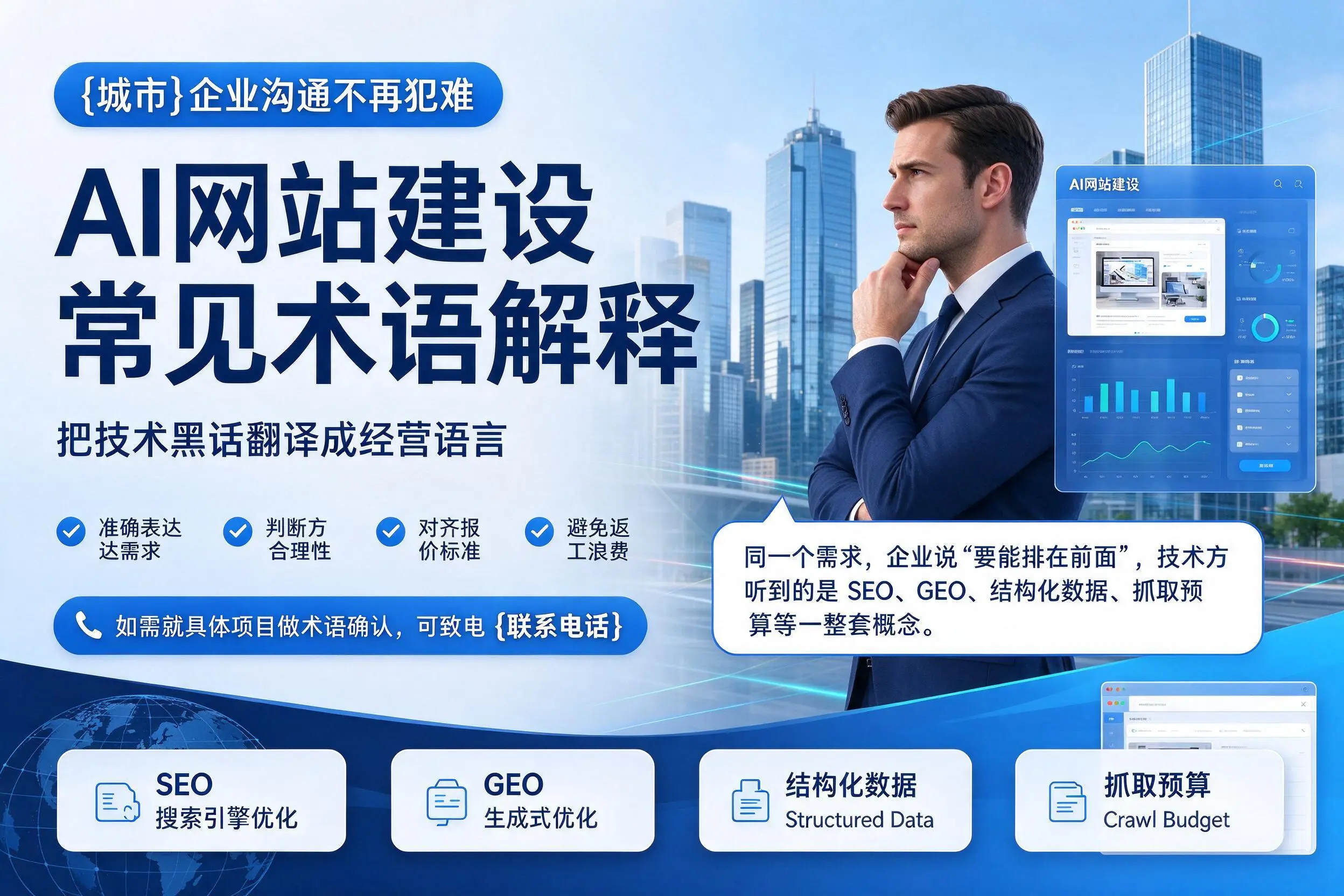 AI网站建设常见术语解释，重庆城区企业沟通不再犯难