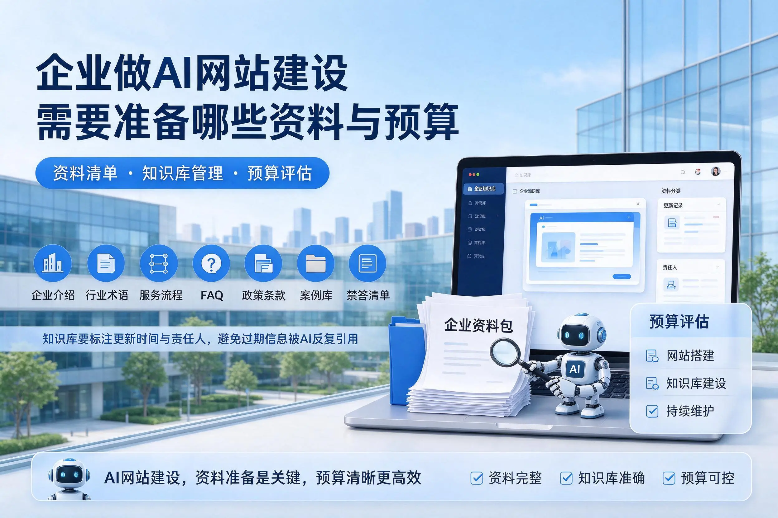 重庆城区企业做AI网站建设需要准备哪些资料与预算