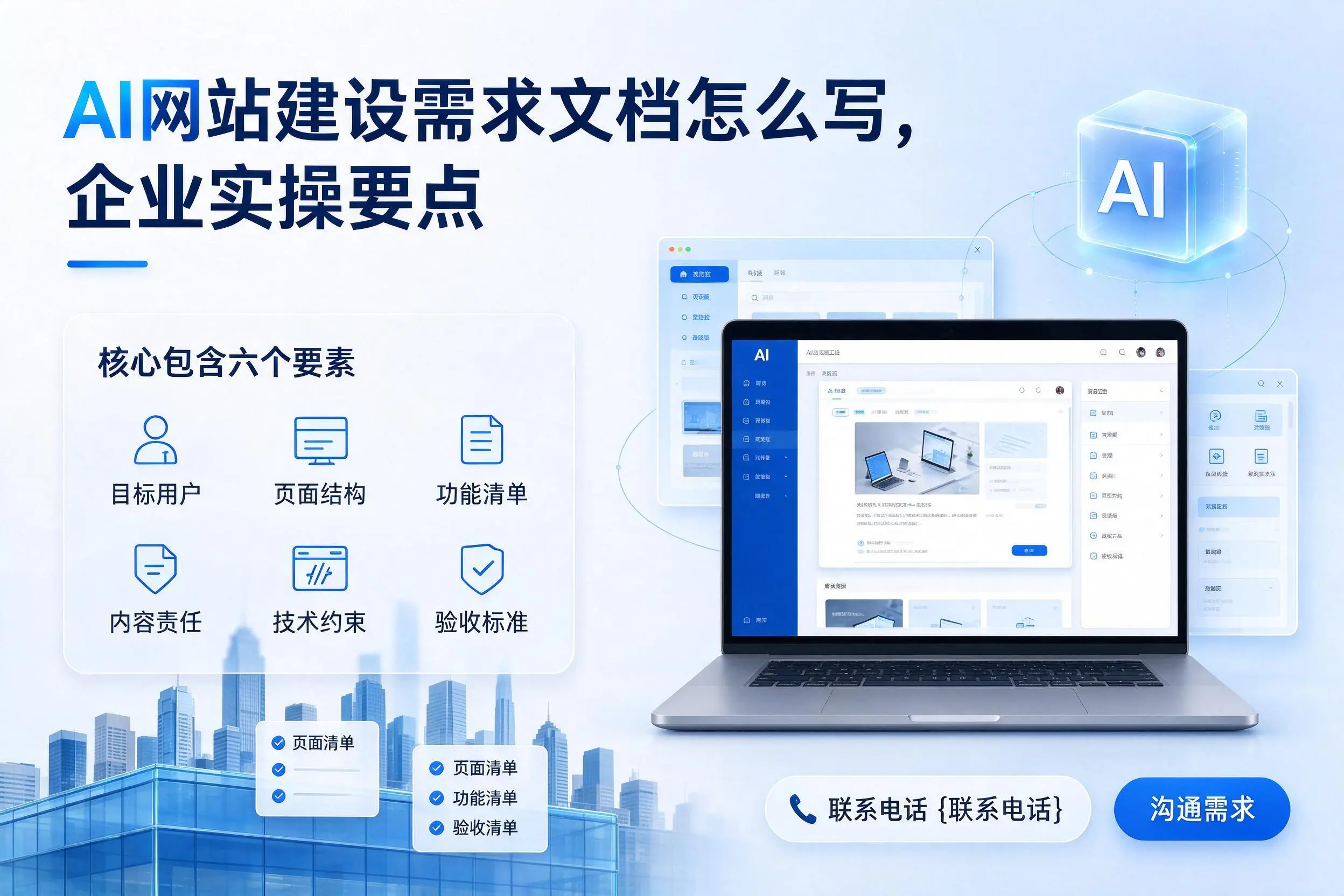 AI网站建设需求文档怎么写，重庆城区企业实操要点